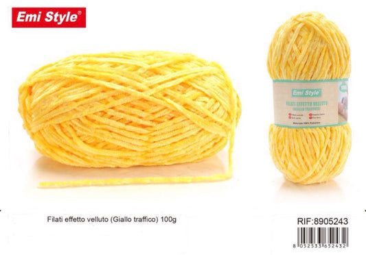 FILATI effetto velluto giallo traffico 100g