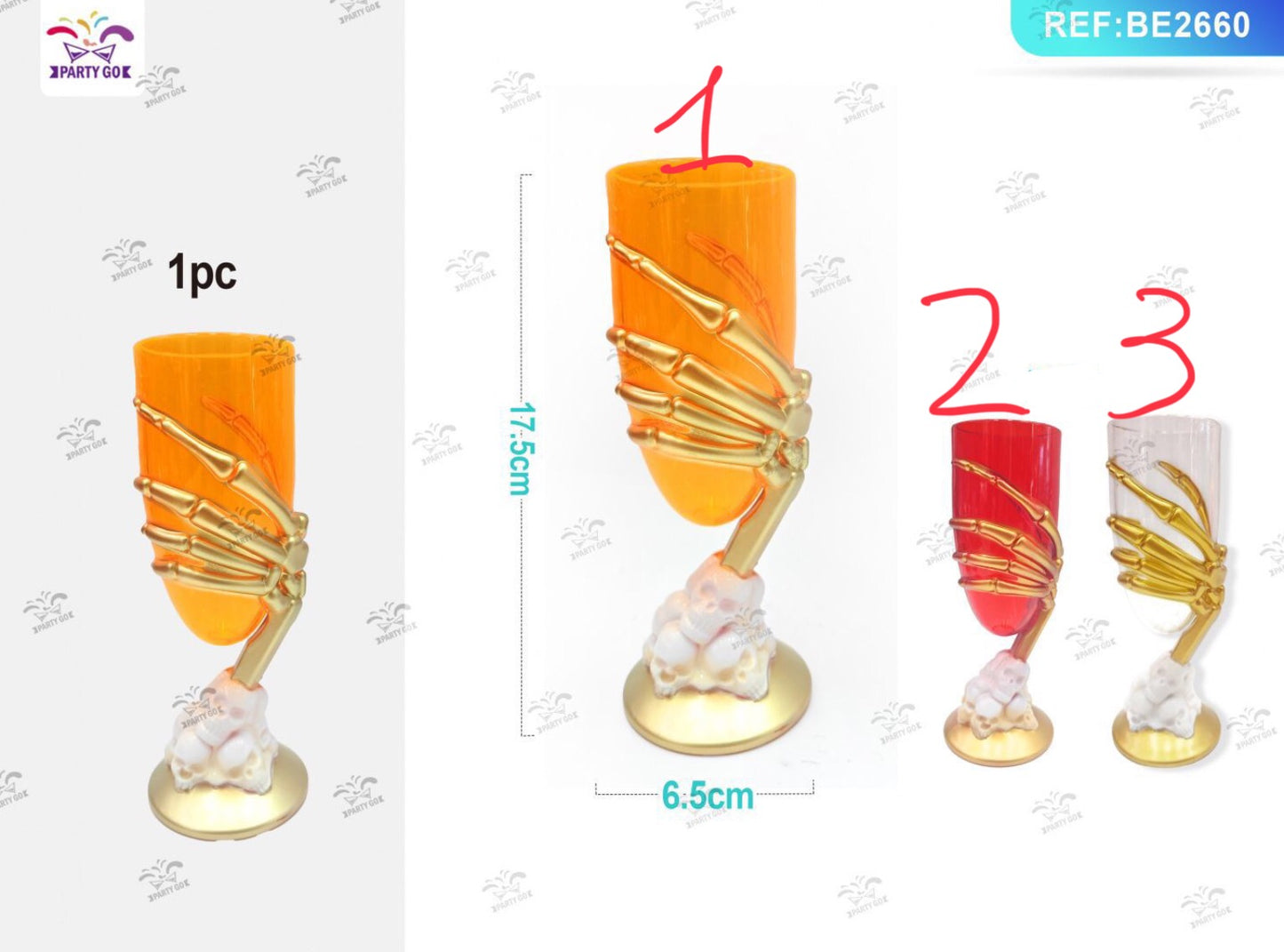 HALLOWEEN calice da champagne  17,5x6,5cm