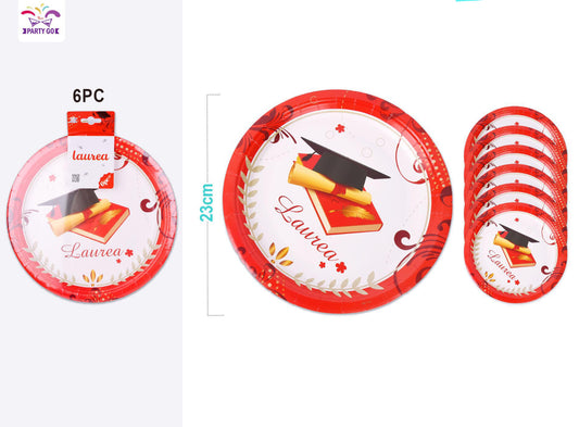 Piatti di carta 23cm tema "LAUREA"