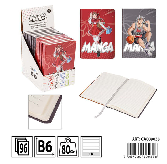 PRYMA L/manga memobook con rigida B6 96ff 1R