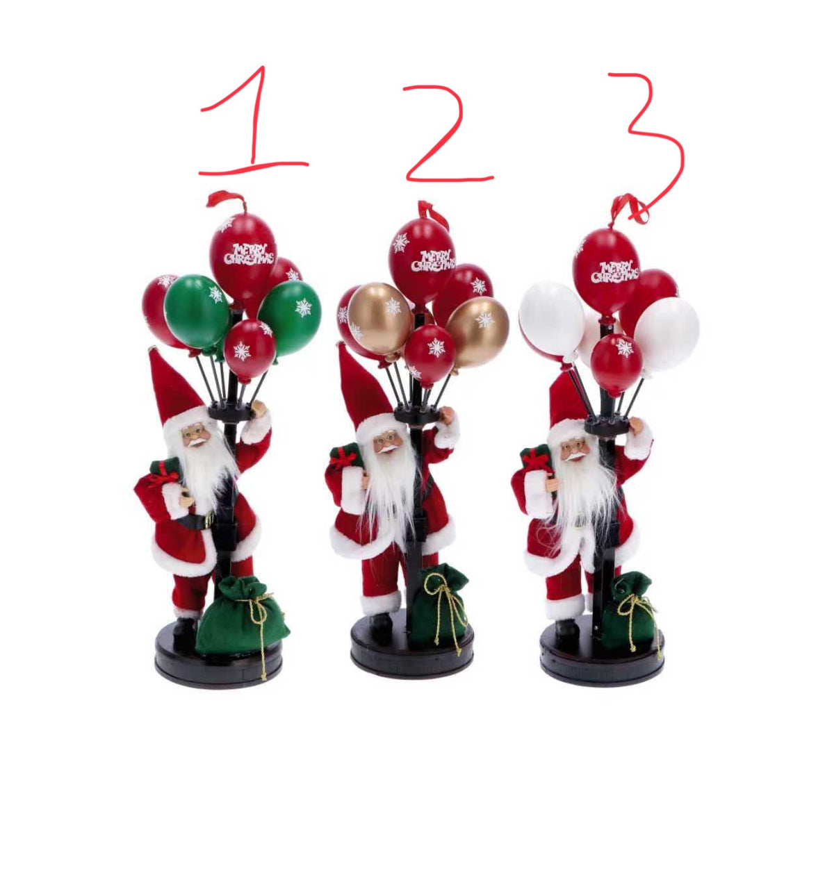 NATALIZIA babbo natale palloncini D25xH60cm