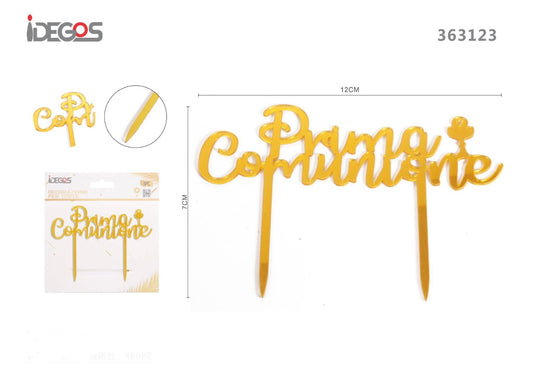 DECORAZIONE per torta PRIMA COMONIONE  7x12cm