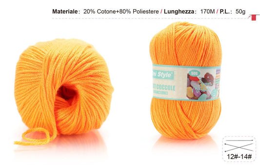 Filati coccole ARANCIONE  S09 50g