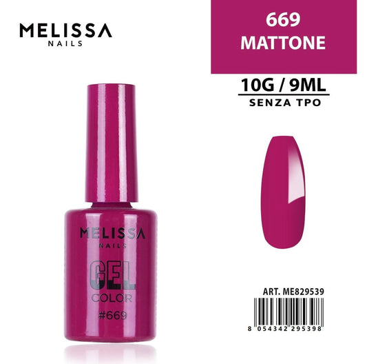 MELISSA SMALTO GEL UNGHIE 9ML N.669 MATTONE