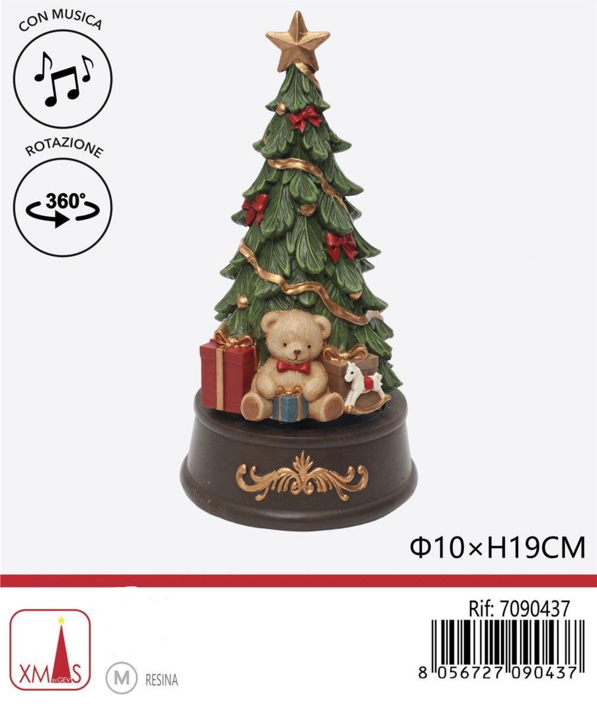 NATALE albero arsetto 10x10x19cm