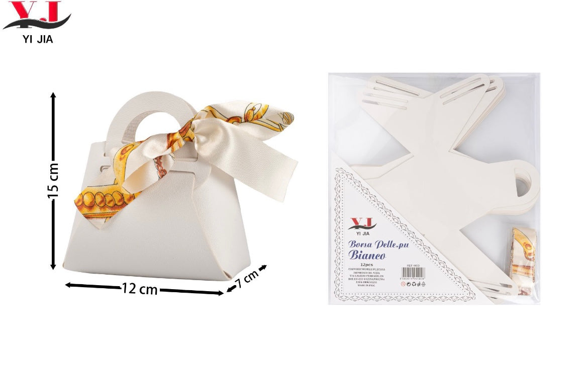 BOMBONIERE mini borsa pelle bianca