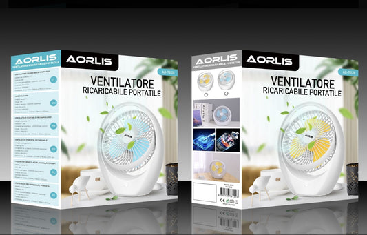 VENTILATORE ricaricabile portatile