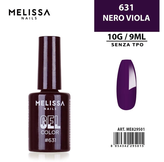 MELISSA SMALTO GEL UNGHIE 9ML N.631 NERO VIOLA