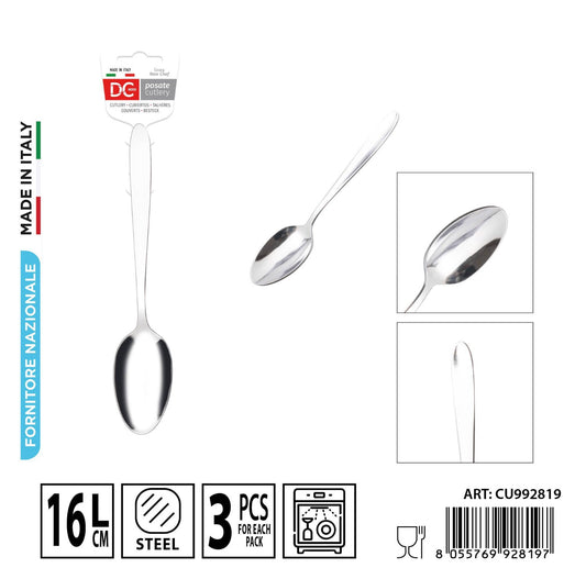 DC CASA cucchiaio frutta 16cm 3pz