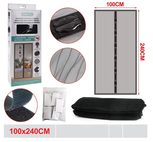 EMI ZANZARIERA PER PORTA E FINESTRA 100*240CM