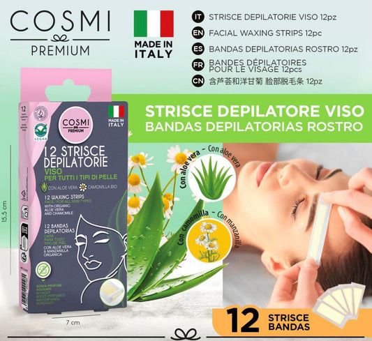 COSMI strisce depilatorie viso 12pz