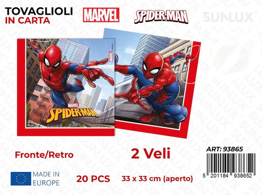 TOVAGLIOLI spiderman 20pz 33x33cm