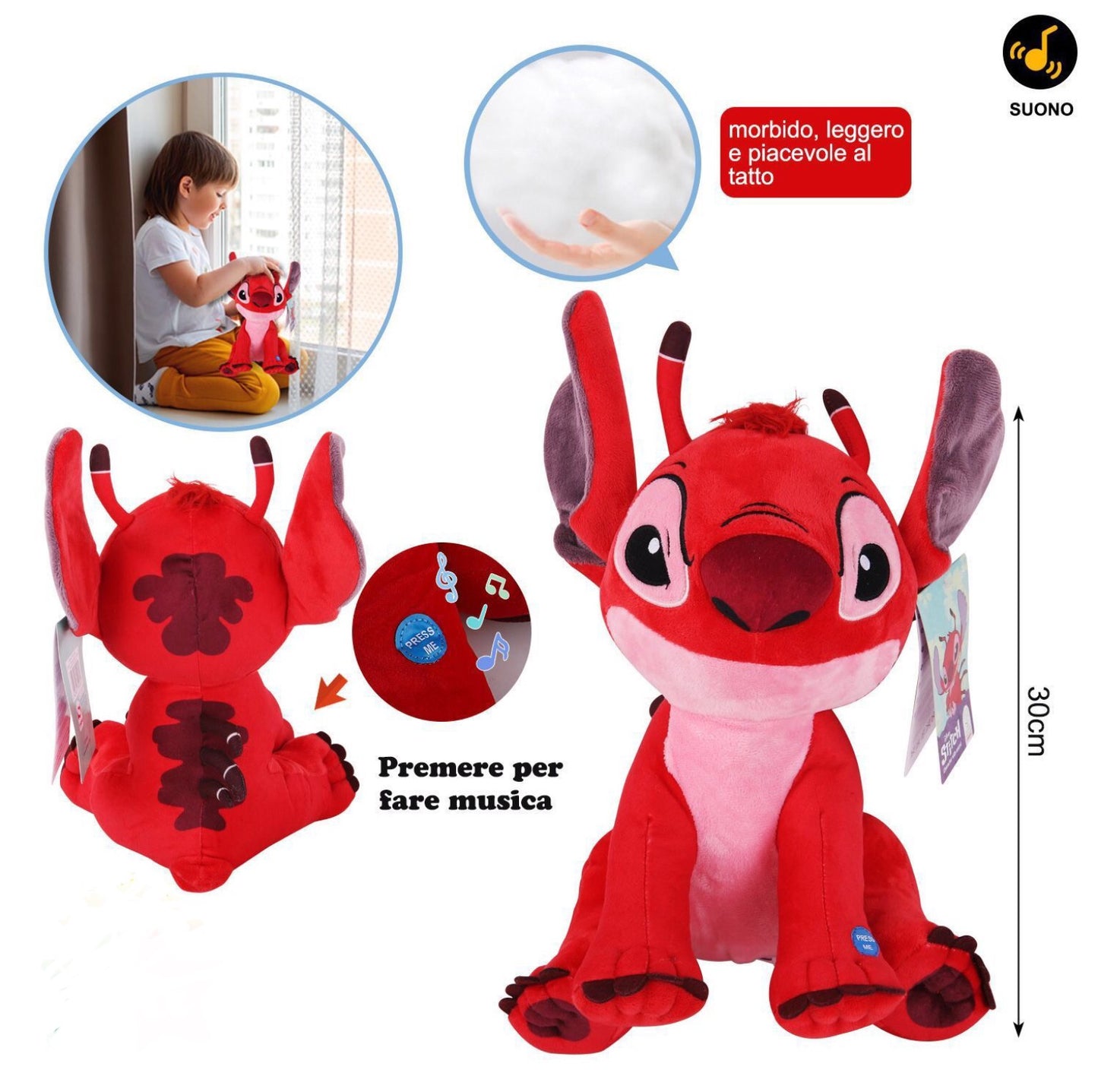 PELUCHE leroy seduto 30cm