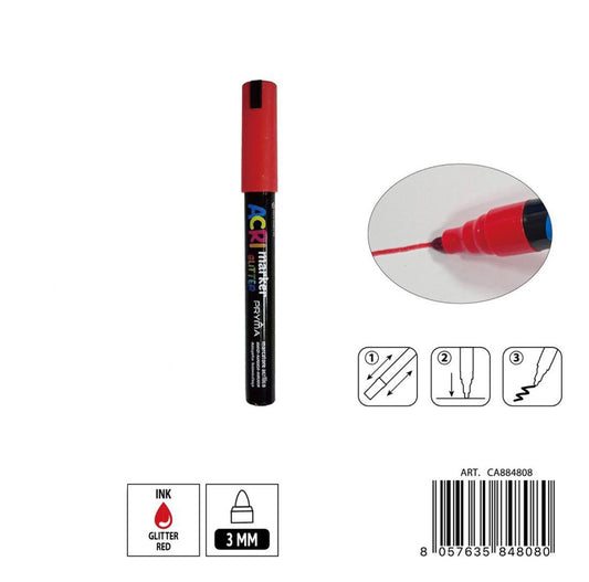 PRYMA marcatore 3mm N.142 rosso glitter