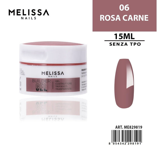 MELISSA GEL COSTRUTT. TRIFASICO 15ML N.06 R.CARNE
