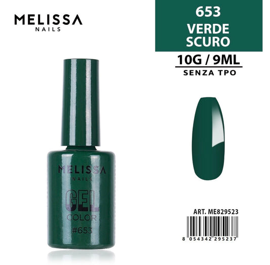 MELISSA SMALTO GEL UNGHIE 9ML N.653 VERDE SCURO