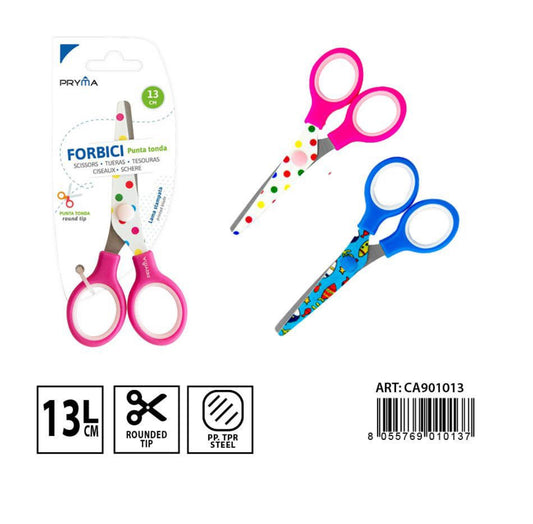 PRYMA forbicinpunta tonda lama stampata 13.5cm