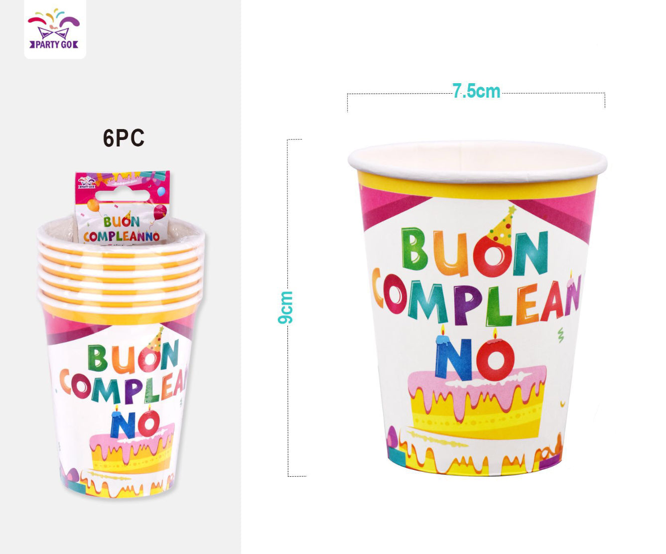 Bicchieri rosa buon compleanno