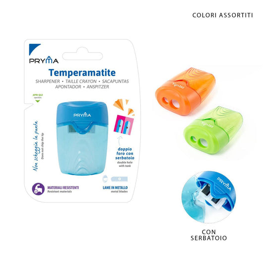 PRYMA temperino c/cont. 2fori 4.5x6.8cm