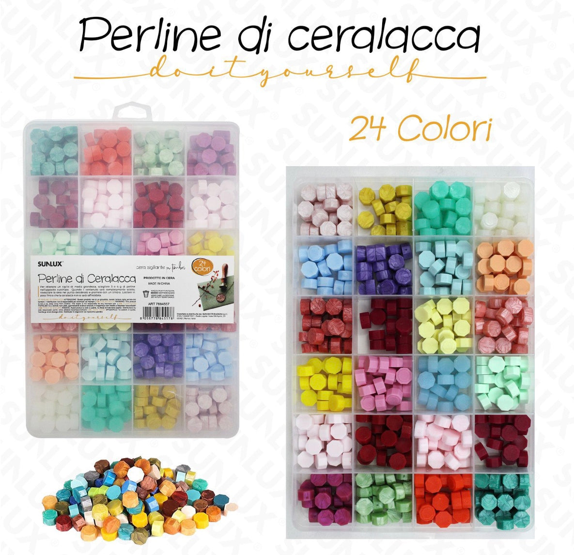 PERLINE di ceralacca 24color pastello