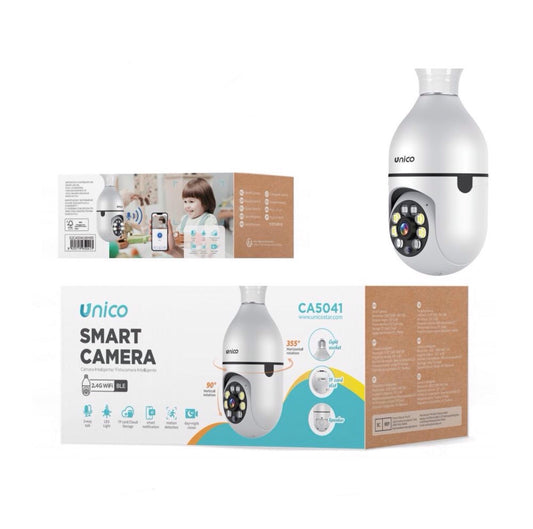 UNICO Smart camera lampada da interno con doppia luce telecamera CA5041