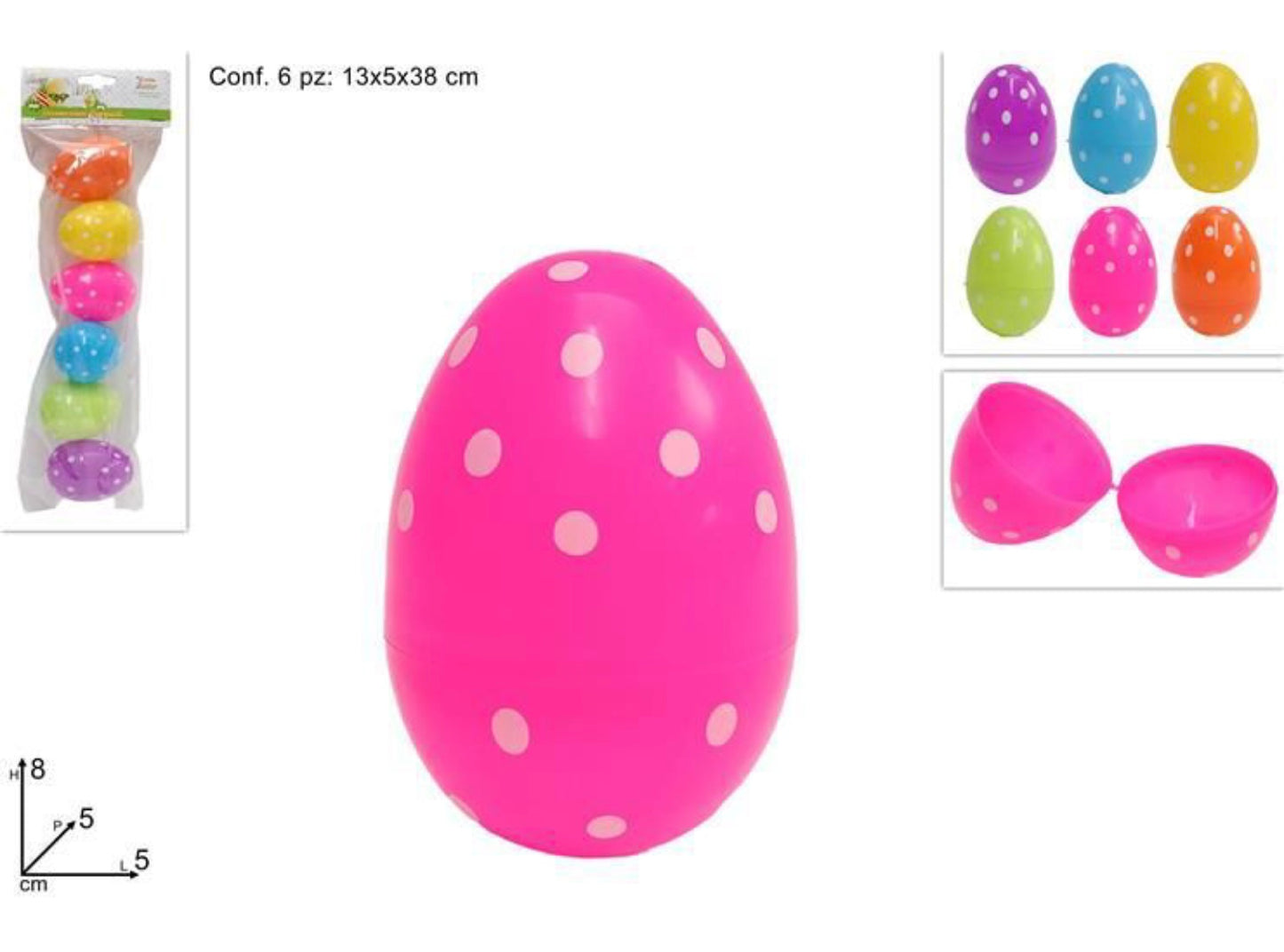 PASQUA scatola uova 8cm 6pz