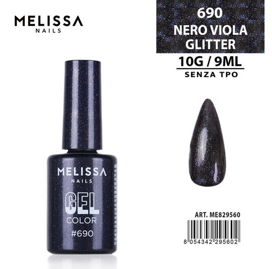 MELISSA SMALTO GEL UNGHIE 9ML N.690 NERO VIOLA GL