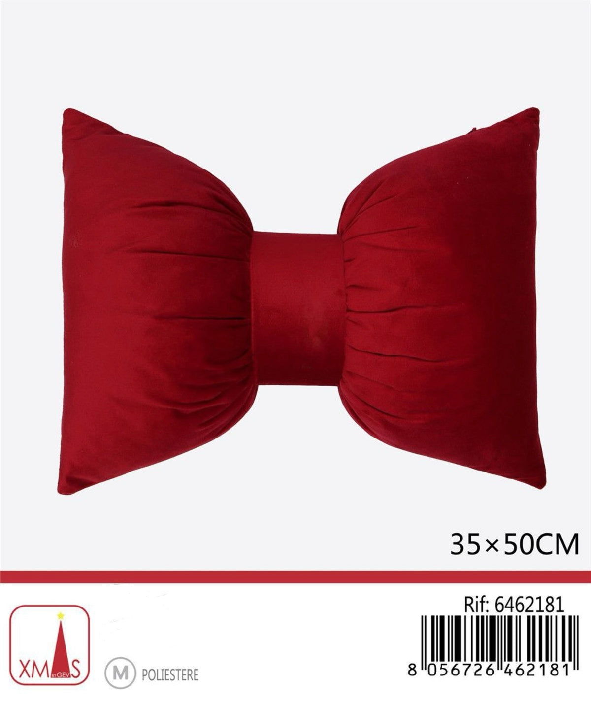 NATALE cuscino fiocco rosso 50x35cm