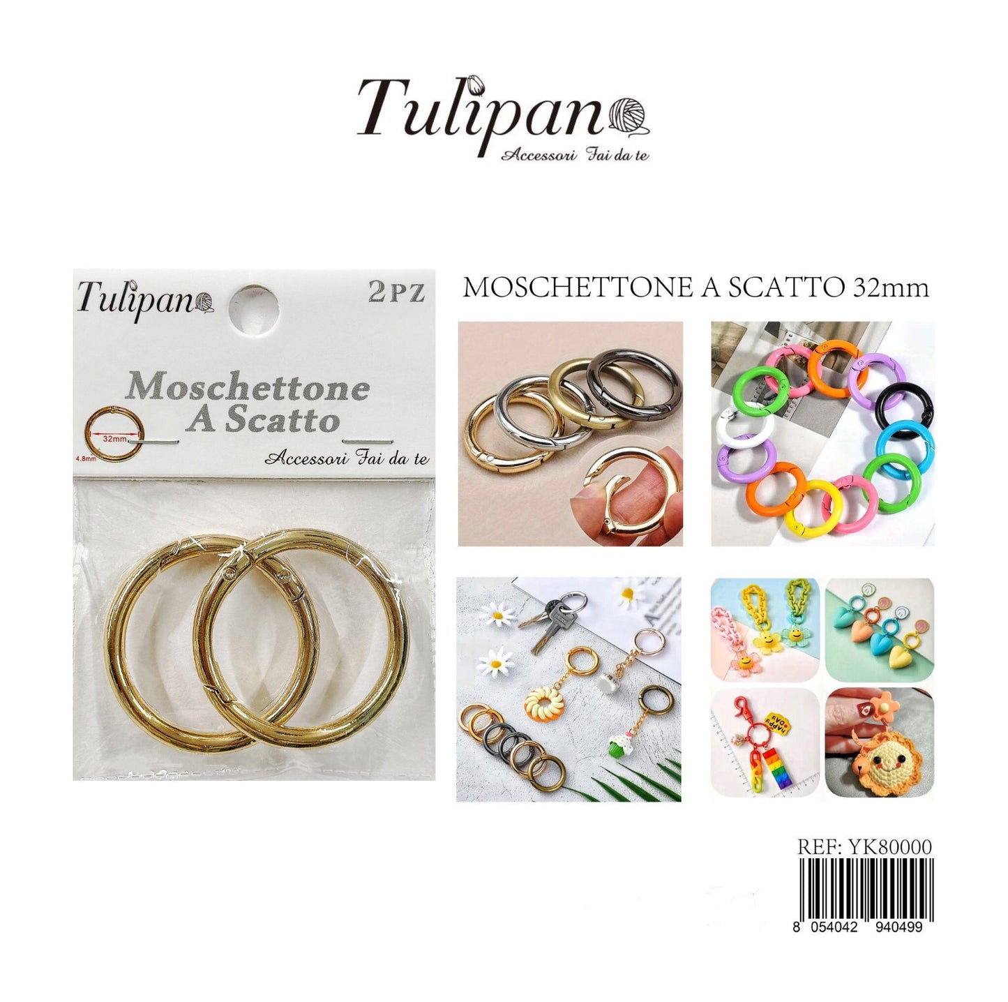 MOSCHETTO a scatto 32mm 2pz