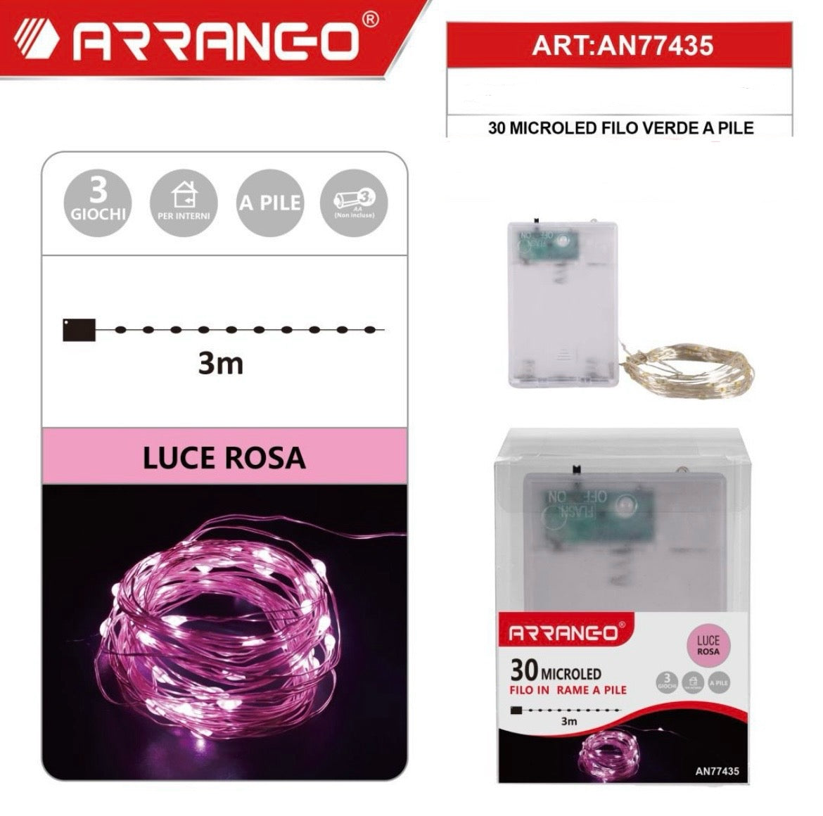 NATALIZIA 30  MOCROLED  filo in rame a pile