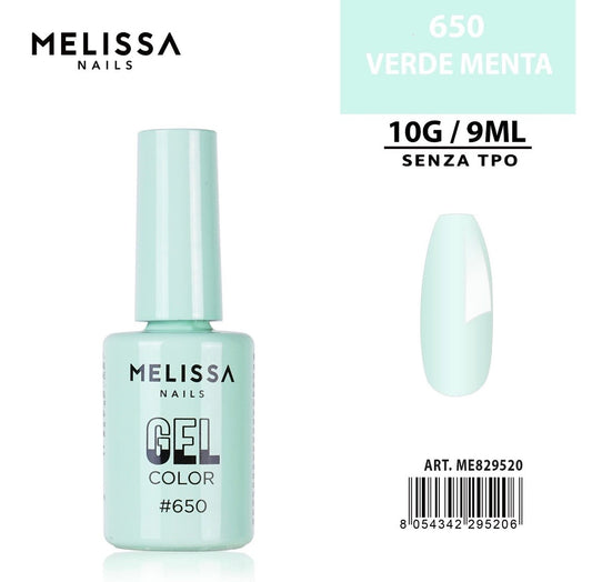 MELISSA  SMALTO GEL UNGHIE 9ML N.650 VERDE MENTA