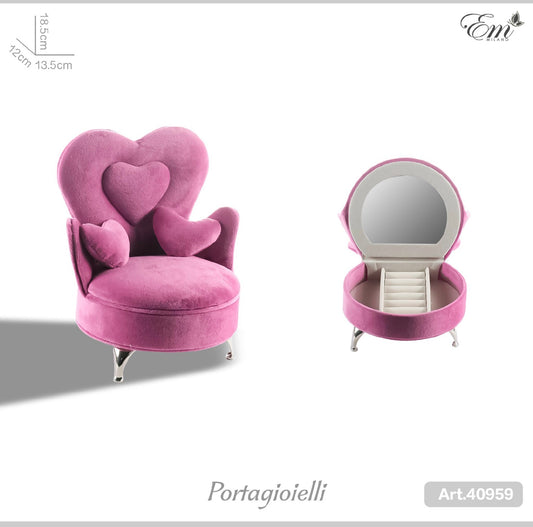 Portagioielli mini divano fucsia art.40959