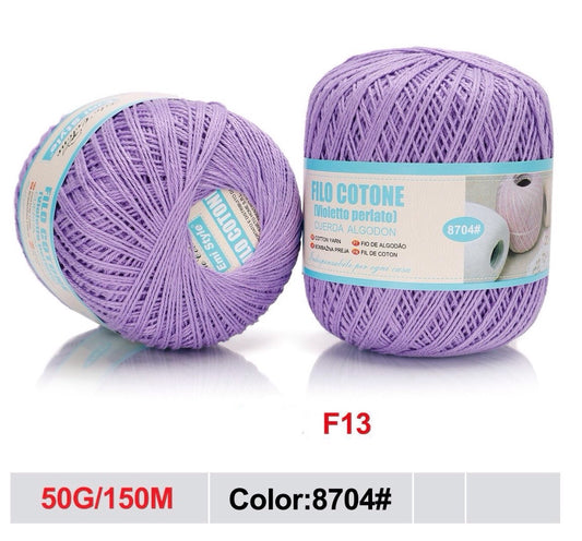 Filo cotone VIOLETTO PERLATO 50g/150m