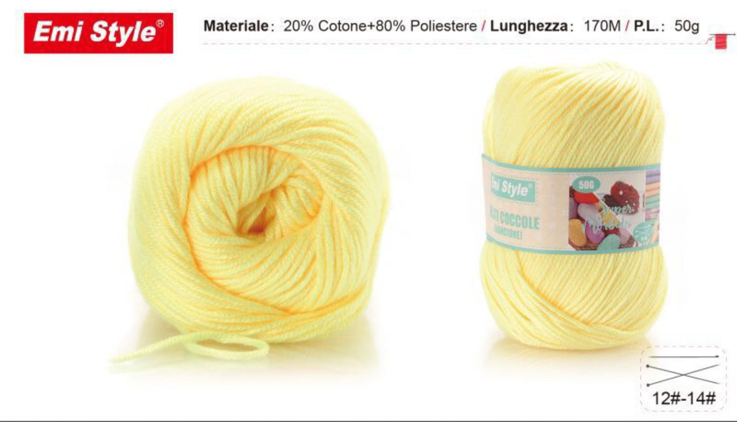 Filati coccole GIALLO CHIARO S12 50g