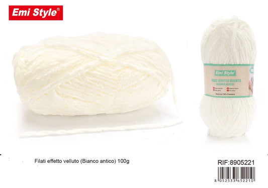 FILATI effetto velluto bianco antico