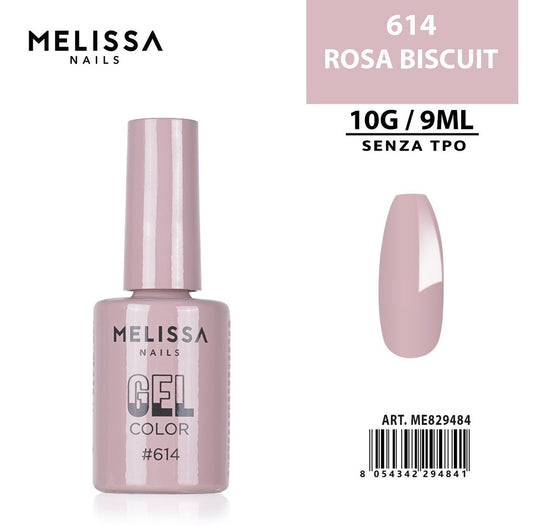 MELISSA SMALTO GEL UNGHIE 9ML N.614 ROSA BISCUIT
