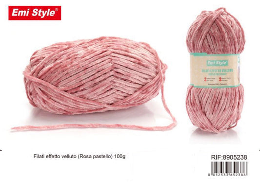 FILATI effetto velluto rosa pastello 100g