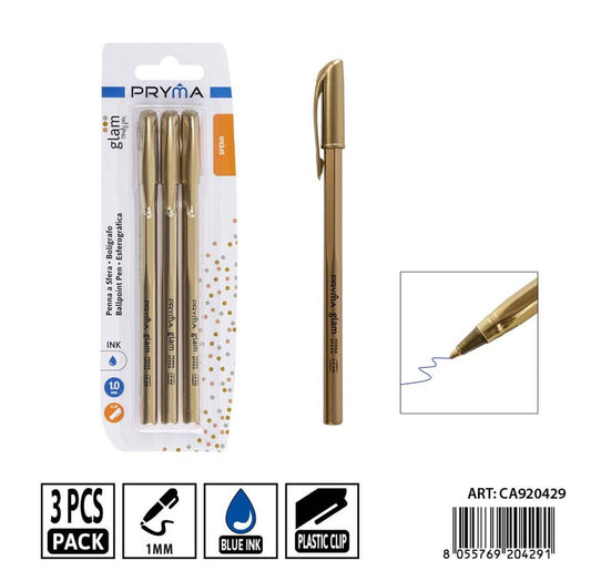 PRYMA penna sfera GLAM 3pz blu