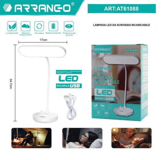 ARRANGO lampada led da scrivania ricaricabile ART:AT61088