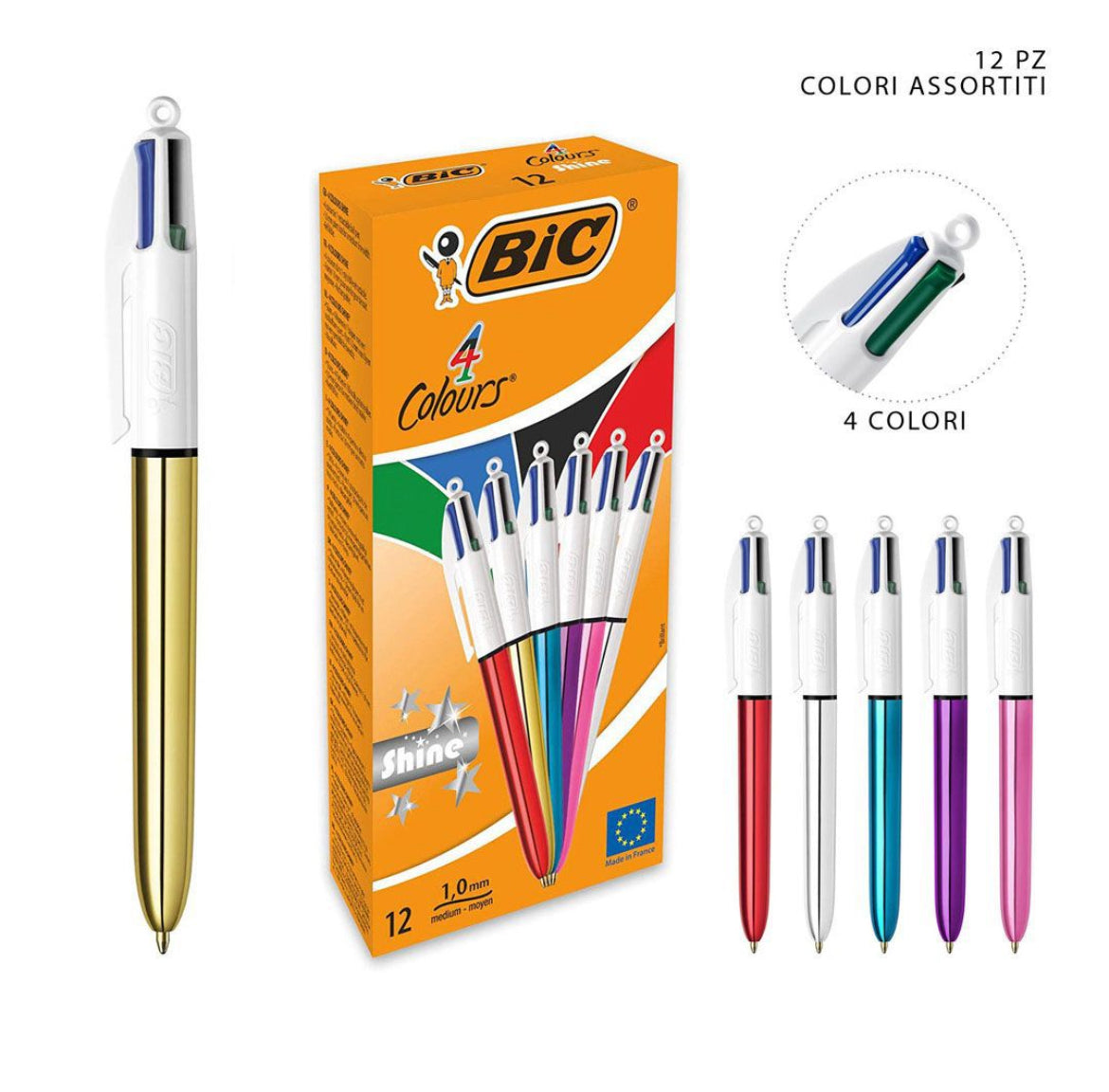 bic penna sfera scatto 4 colours 1mm