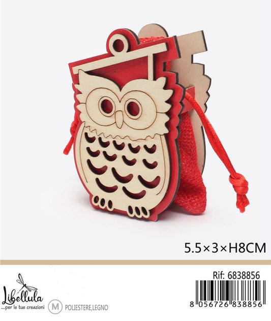 SCATOLINA laurea gufo 8x5.5xH8cm