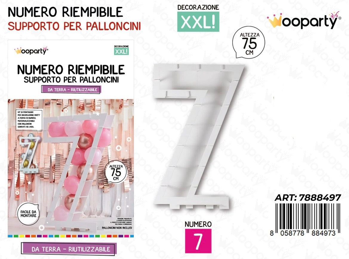 NUMERO riempibile  7 75cm