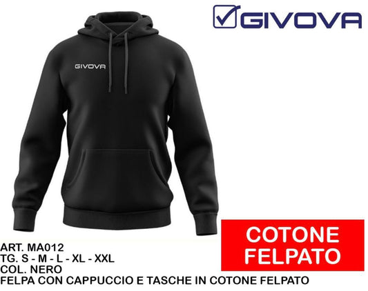 GIVOVA felpa con cappuccio ART:MA012 nero