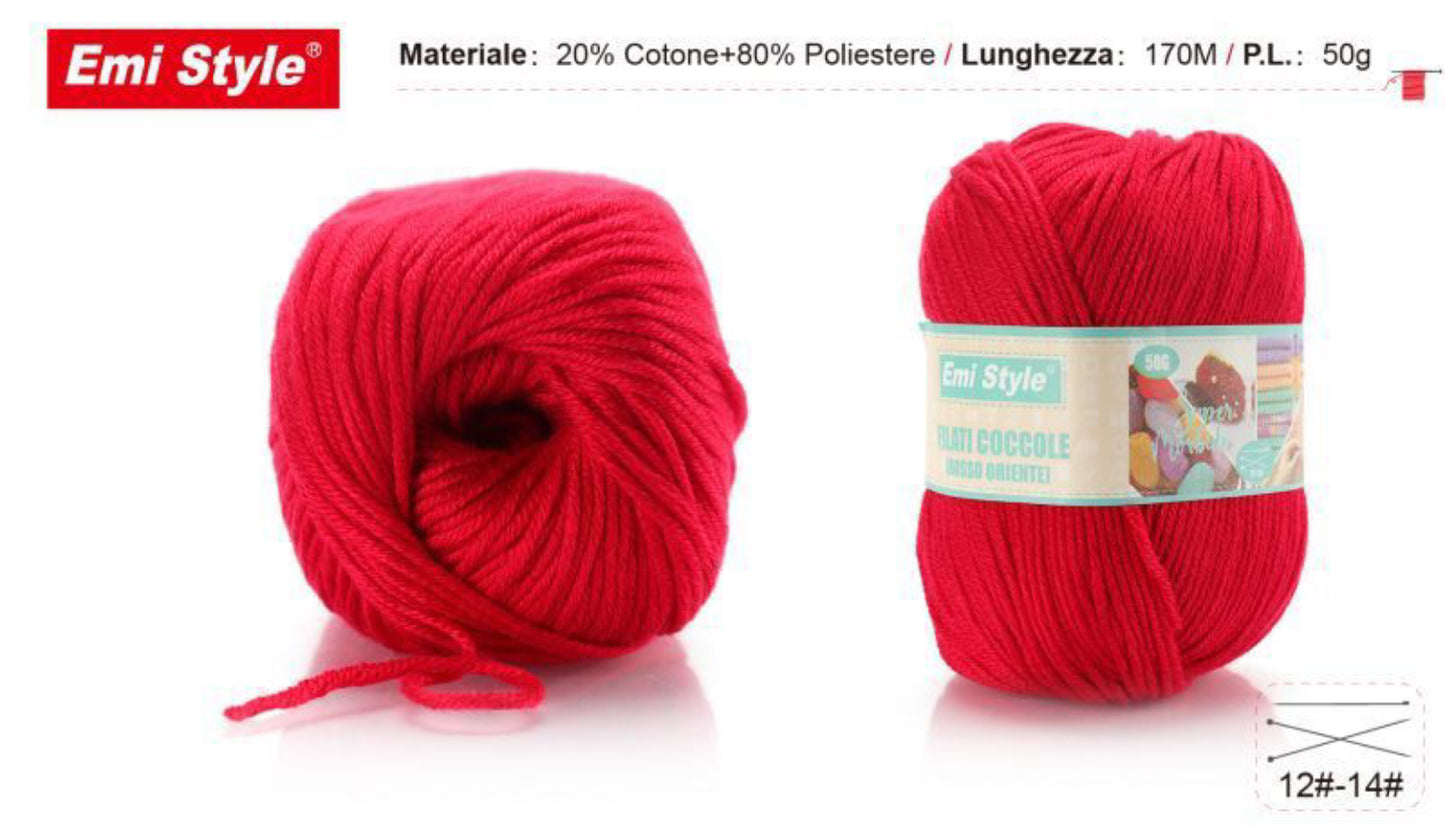 Filati coccole ROSSO ORIENTE S24  50g