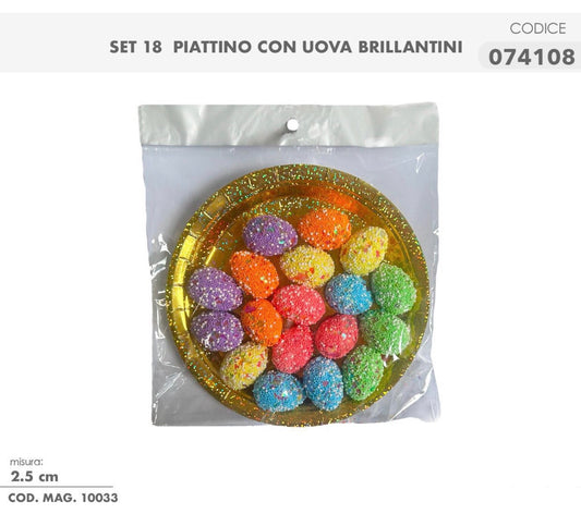 SET 18 piatti di uova 2.5cm