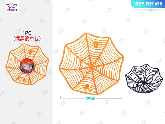 HALLOWEEN portafrutta ragnatela 30cm