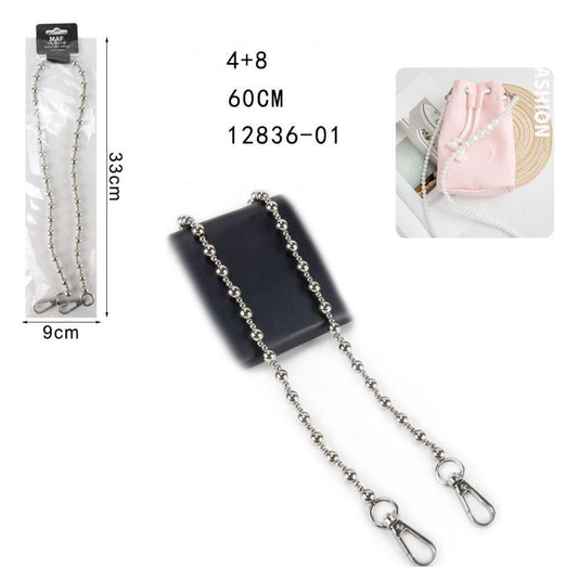 MANICI per borse 60cm argento 12836-01