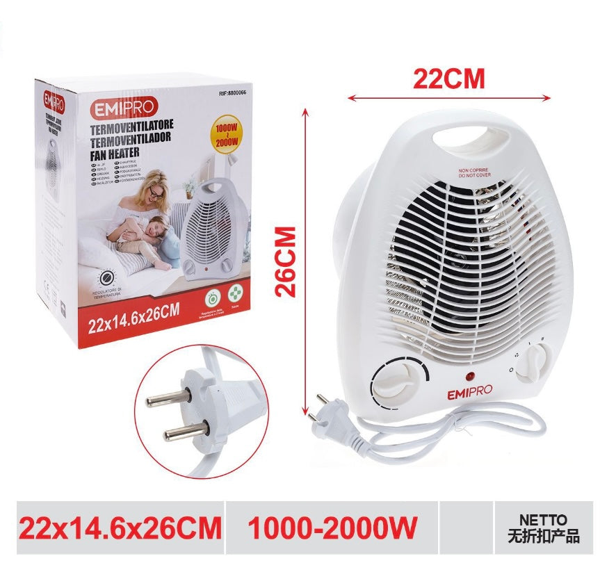 TERMOVENTILATORE 1000/2000W 26x22cm