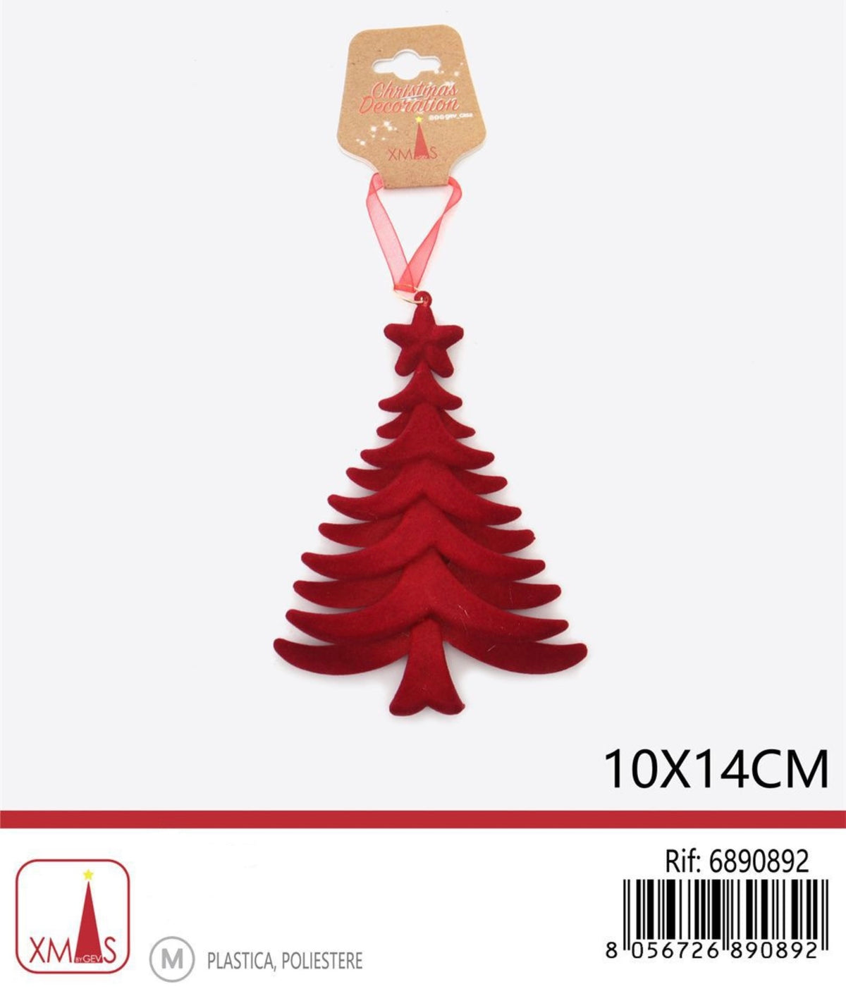 NATALE pendente albero 10x14cm