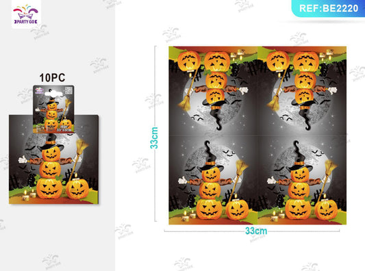 HALLOWEEN tavalioni di carta 33x33cm 10pz